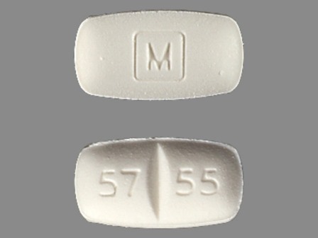 57 55 M: (0406-5755) Methadone Hydrochloride 5 mg Oral Tablet by Stat Rx USA LLC