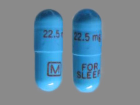 FOR SLEEP M 22 5 mg: (0406-9959) Temazepam 22.5 mg Oral Capsule by St. Mary's Medical Park Pharmacy
