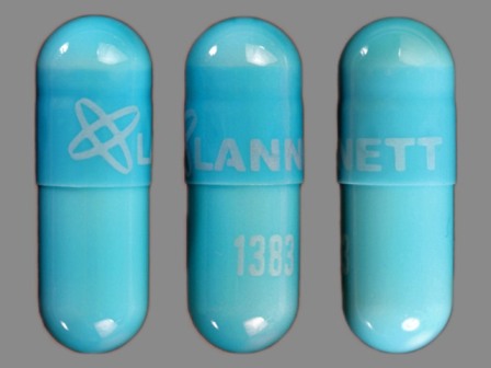 Lannett 1383: (0527-1383) Clindamycin (As Clindamycin Hydrochloride) 300 mg Oral Capsule by Lannett Company, Inc.