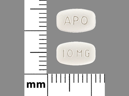 10MG APO: (0536-1041) Cetirizine Hydrochloride 10 mg Oral Tablet, Film Coated by Cardinal Health