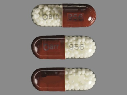 barr 956: Dextroamphetamine Sulfate 15 mg Extended Release Capsule
