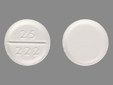 25 222: (0574-0222) Liothyronine Sodium 25 ug/1 Oral Tablet by Carilion Materials Management