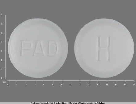 PAD H: (0574-0246) Hyoscyamine Sulfate 0.125 mg Oral Tablet by Paddock Laboratories, LLC