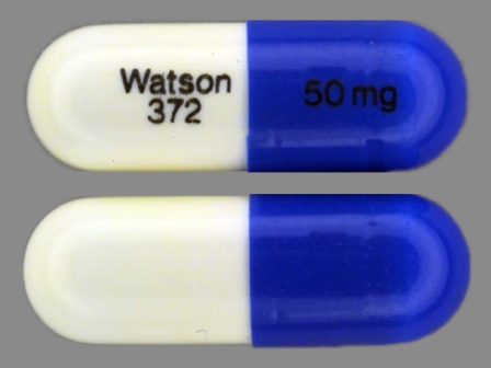 Watson 372 50 mg: (0591-0372) Loxapine 50 mg Oral Capsule by Remedyrepack Inc.