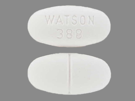 WATSON 388: Apap 500 mg / Hydrocodone Bitartrate 2.5 mg Oral Tablet