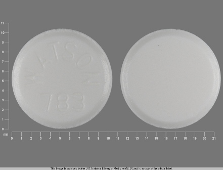 Watson 783: Diethylpropion Hydrochloride 25 mg Oral Tablet