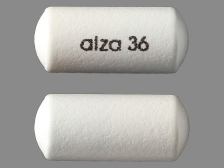 alza 36: Methylphenidate Hydrochloride 36 mg 24 Hr Extended Release Tablet