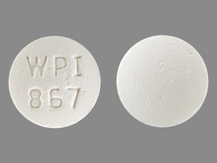 WPI 867: Bupropion Hydrochloride 150 mg 12 Hr Extended Release Tablet