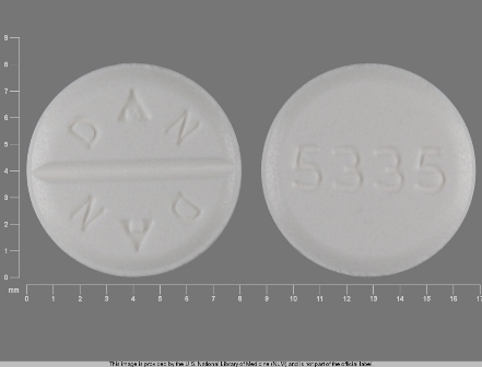 DAN DAN 5335: (0591-5335) Trihexyphenidyl Hydrochloride 2 mg Oral Tablet by Carilion Materials Management