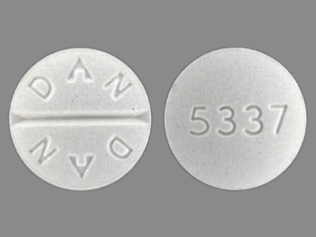 DAN DAN 5337: (0591-5337) Trihexyphenidyl Hydrochloride 5 mg Oral Tablet by State of Florida Doh Central Pharmacy