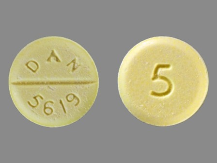 DAN 5619 5: (0591-5619) Diazepam 5 mg Oral Tablet by Medsource Pharmaceuticals