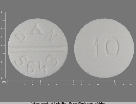 DAN 5643 10: (0591-5643) Minoxidil 10 mg Oral Tablet by Carilion Materials Management