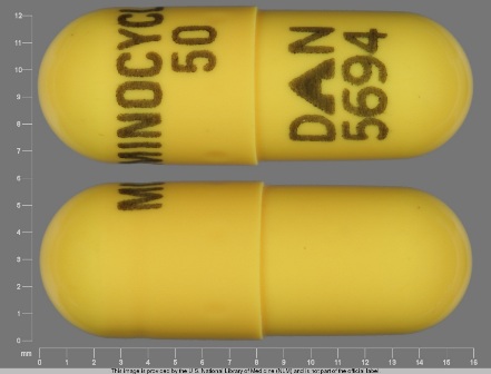 MINOCYCLINE 50 DAN 5694: (0591-5694) Minocycline Hydrochloride 50 mg Oral Capsule by Department of State Health Services, Pharmacy Branch