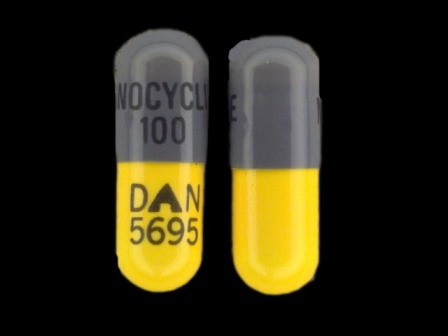 MINOCYCLINE 100 DAN 5695: (0591-5695) Minocycline Hydrochloride 100 mg Oral Capsule by A-s Medication Solutions