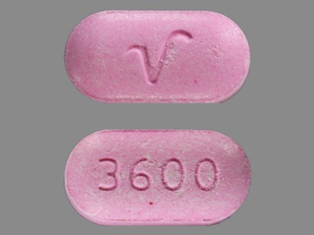 3600 V: (0603-3888) Apap 500 mg / Hydrocodone Bitartrate 10 mg Oral Tablet by Aidarex Pharmaceuticals LLC