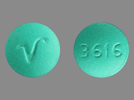 3616 V: Hydroxyzine Hydrochloride 25 mg (Hydroxyzine Pamoate 42.6 mg) Oral Tablet