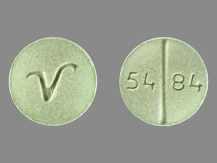 54 84 V: (0603-5484) Propranolol Hydrochloride 40 mg Oral Tablet by Aidarex Pharmaceuticals LLC