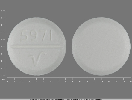 5971 V: (0603-6240) Trihexyphenidyl Hydrochloride 2 mg Oral Tablet by American Health Packaging