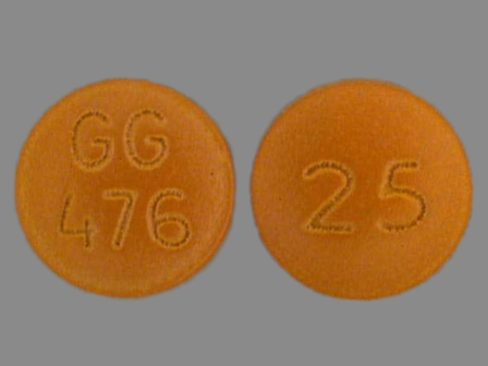 GG476 25: (0781-1716) Chlorpromazine Hydrochloride 25 mg Oral Tablet by Ncs Healthcare of Ky, Inc Dba Vangard Labs