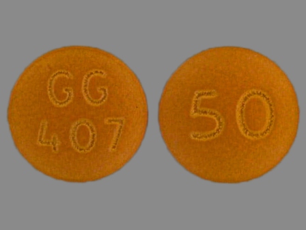 GG407 50: (0781-1717) Chlorpromazine Hydrochloride 50 mg Oral Tablet by Ncs Healthcare of Ky, Inc Dba Vangard Labs
