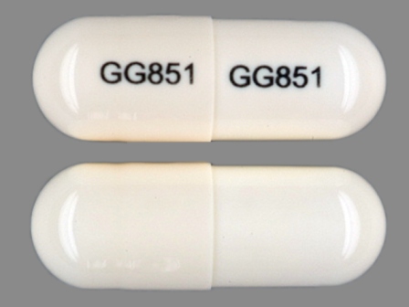 White capsule GG851 GG851