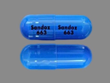 Sandoz 663: (0781-2176) Cefdinir 300 mg Oral Capsule by Denton Pharma, Inc. Dba Northwind Pharmaceuticals