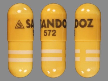 S SANDOZ 572: (0781-2272) Amlodipine (As Amlodipine Besylate) 5 mg / Benazepril Hydrochloride 10 mg Oral Capsule by Lake Erie Medical Dba Quality Care Products LLC
