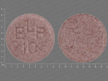 ELP 10: (0781-5443) Enalapril Maleate 10 mg Oral Tablet by Lek Pharmaceuticals, D.d.