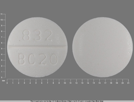 832 BC20: (0832-1025) Baclofen 20 mg Oral Tablet by Upsher-smith Laboratories, Inc.