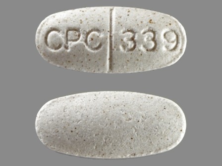 CPC 339: (0904-2500) Fiber Tab 625 mg Oral Tablet by Major Pharmaceuticals