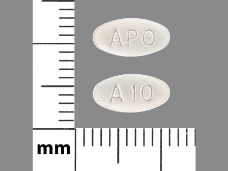 APO A10: (0904-6290) Atorvastatin Calcium 10 mg Oral Tablet, Film Coated by Denton Pharma, Inc. Dba Northwind Pharmaceuticals