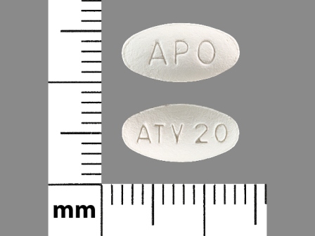 APO ATV20: Atorvastatin (As Atorvastatin Calcium) 20 mg Oral Tablet