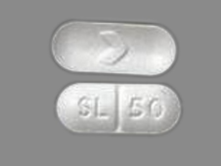 SL 50: Sertraline (As Sertraline Hydrochloride) 50 mg Oral Tablet