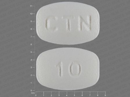 CTN 10: (16571-402) Cetirizine Hydrochloride 10 mg Oral Tablet by Pack Pharmaceuticals LLC