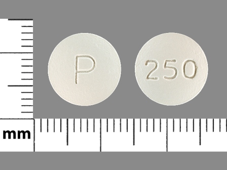 P 250: Ciprofloxacin 250 mg (As Ciprofloxacin Hydrochloride 297 mg) Oral Tablet