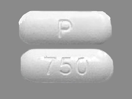 P 750: Ciprofloxacin (As Ciprofloxacin Hydrochloride) 750 mg Oral Tablet