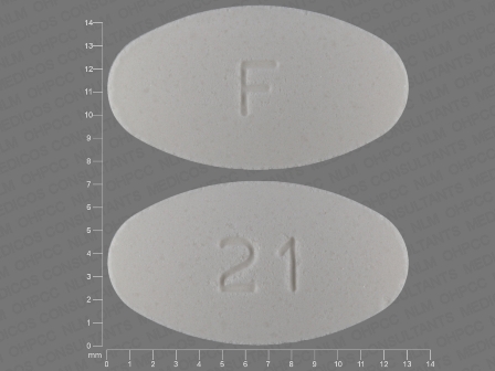 F 21: Alendronic Acid 70 mg (As Alendronate Sodium 91.4 mg) Oral Tablet