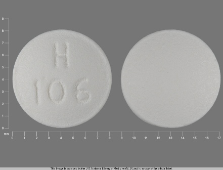 H 106: Hydroxyzine Hydrochloride 25 mg (Hydroxyzine Pamoate 42.6 mg) Oral Tablet