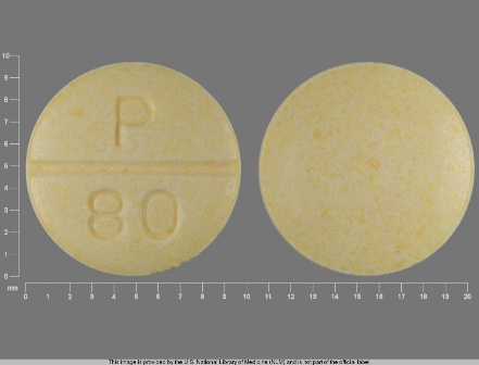 P 80: (23155-114) Propranolol Hydrochloride 80 mg Oral Tablet by Heritage Pharmaceuticals Inc.