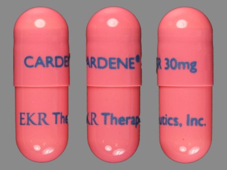 CARDENE SR 30 mg EKR Therapeutics Inc: (24477-515) Cardene 30 mg Oral Capsule, Extended Release by Carilion Materials Management