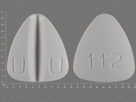 U U 112: (29300-112) Lamotrigine 100 mg Oral Tablet by Unichem Pharmaceuticals (Usa), Inc.
