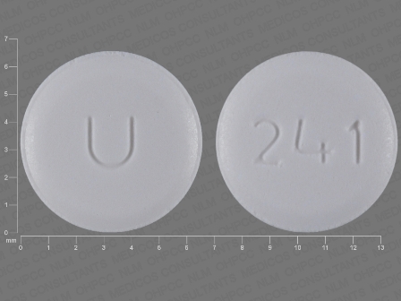 U 241: (29300-241) Amlodipine Besylate 2.5 mg/1 Oral Tablet by Unichem Pharmaceuticals (Usa), Inc.
