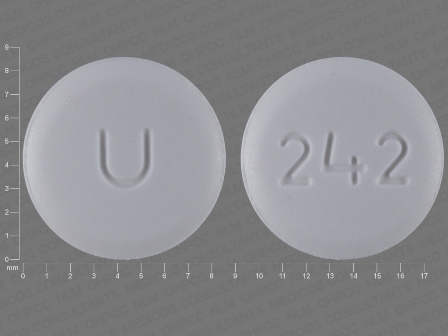 U 242: (29300-242) Amlodipine Besylate 5 mg Oral Tablet by Redpharm Drug, Inc.