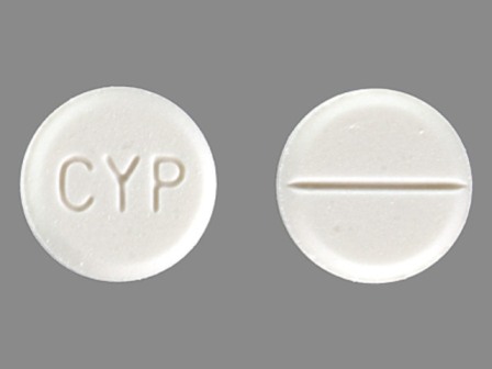 CYP: (42291-225) Cyproheptadine Hydrochloride 4 mg Oral Tablet by Carilion Materials Management