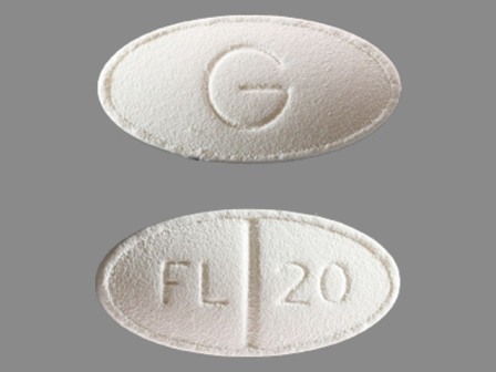 FL 20 G: (42291-279) Fluoxetine 20 mg (As Fluoxetine Hydrochloride 22.4 mg) Oral Tablet by Avkare, Inc.