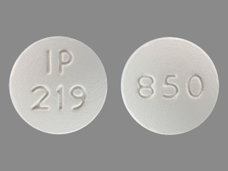 IP219 850: (42291-606) Metformin Hydrochloride 850 mg Oral Tablet by Mckesson Packaging Services a Business Unit of Mckesson Corporation