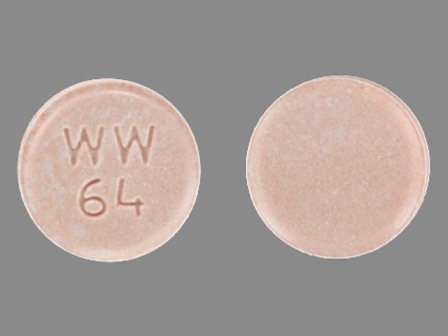 WW 64: (43353-800) Hctz 25 mg / Lisinopril 20 mg Oral Tablet by Aphena Pharma Solutions - Tennessee, LLC