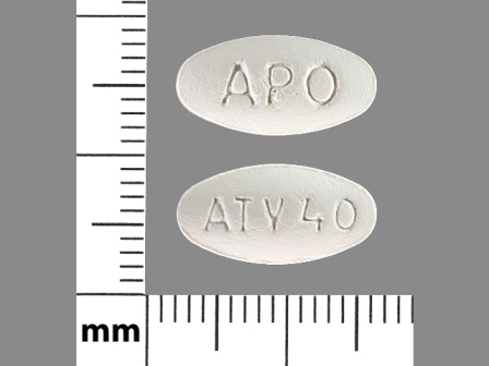 APO ATV40: (43353-821) Atorvastatin Calcium 40 mg Oral Tablet, Film Coated by Qpharma Inc