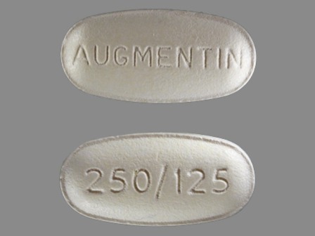 AUGMENTIN 250 125 : Amoxicillin (As Amoxicillin Trihydrate) 250 mg / Clavulanic Acid (As Clavulanate Potassium) 125 mg Oral Tablet