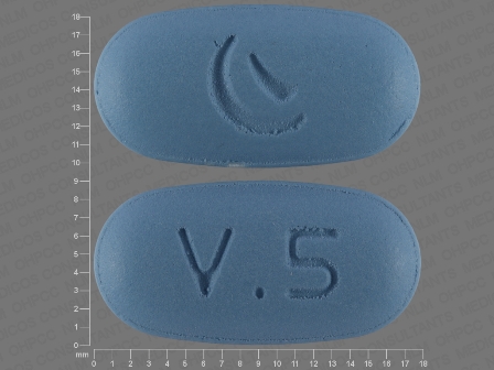 V 5: (45963-558) Valacyclovir Hydrochloride 500 mg Oral Tablet, Film Coated by Nucare Pharmaceuticals, Inc.